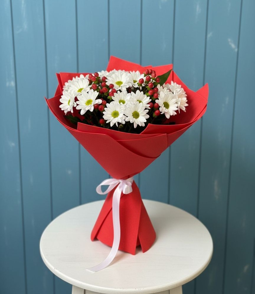 Букет цветов из: Хризантемы в Воскресенском новая Москва