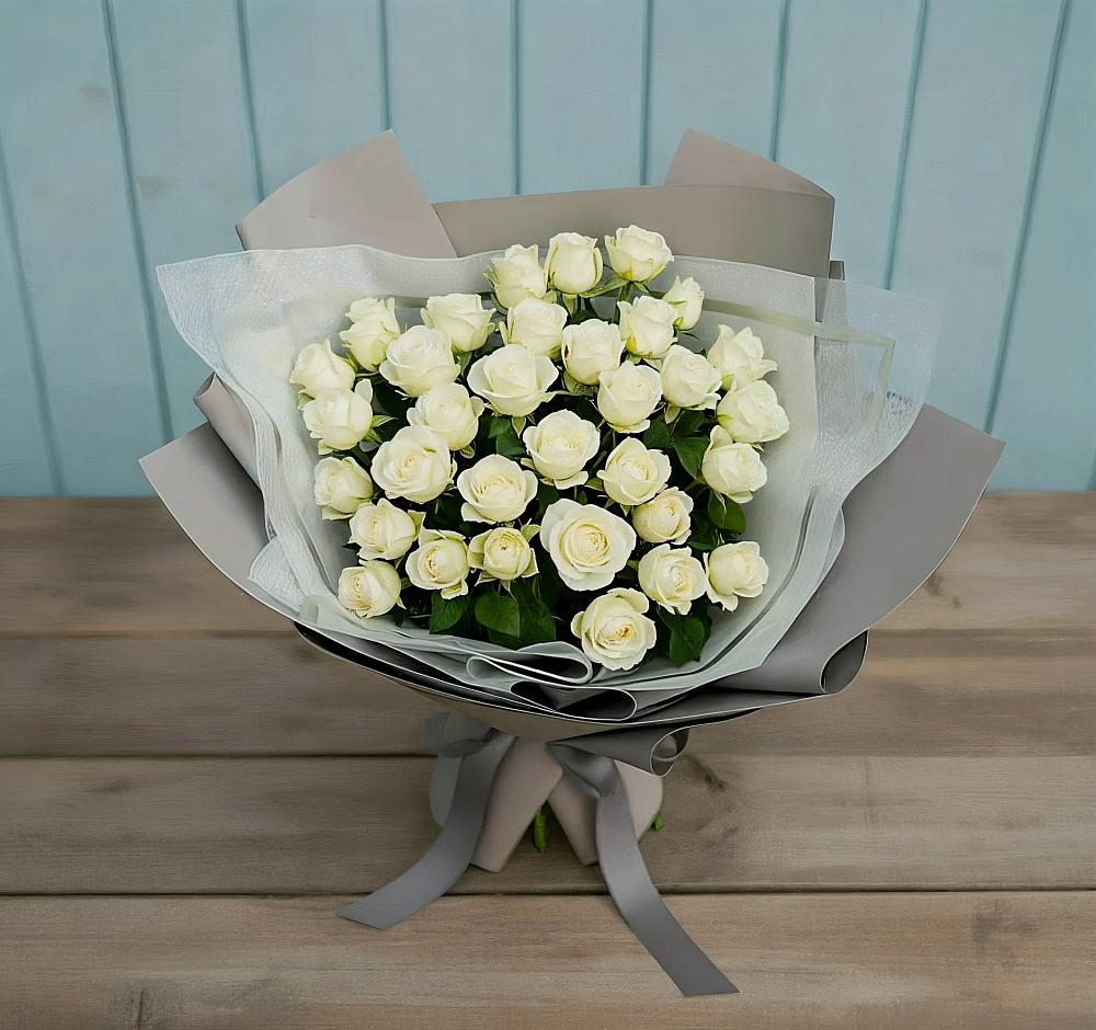 Букет Белоснежная нежность в Воскресенском новая Москва