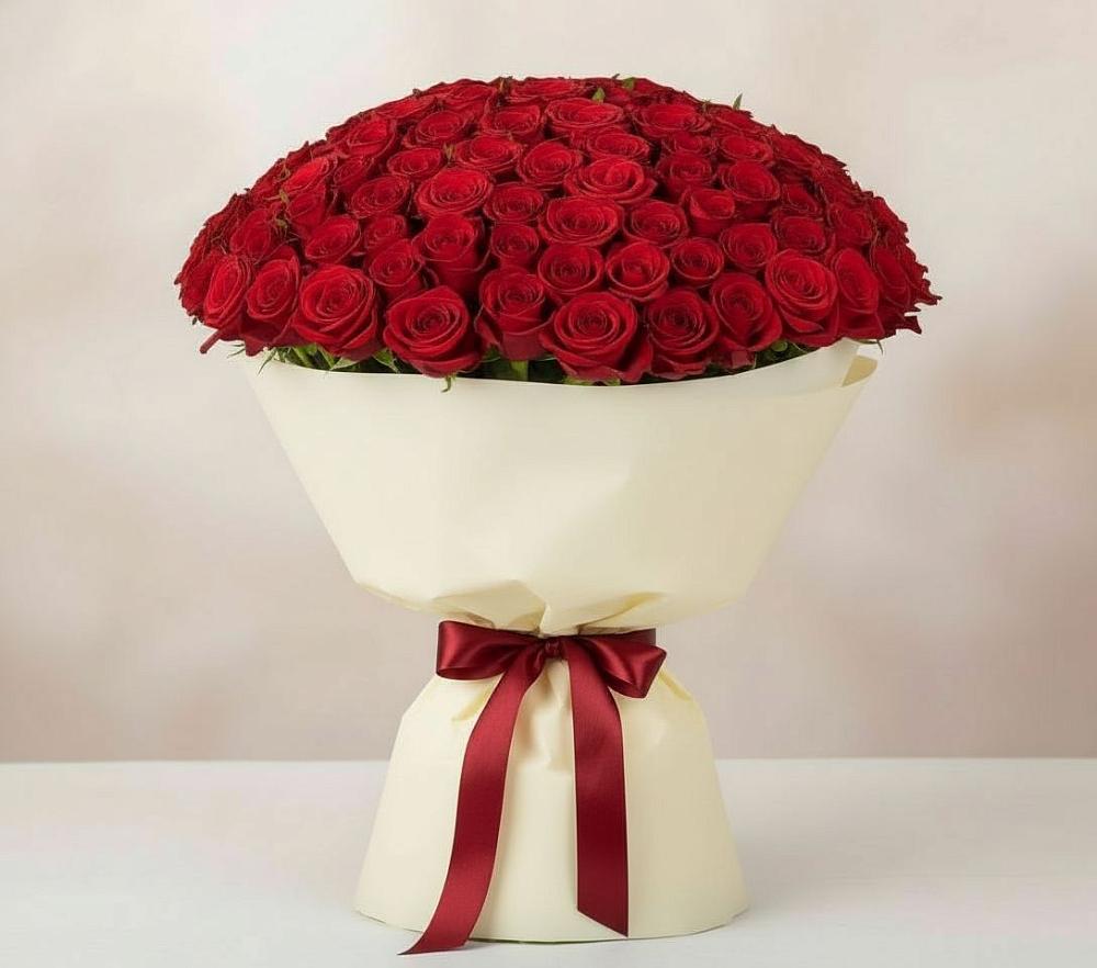 Букет 101 Красная роза Милано в Воскресенском новая Москва