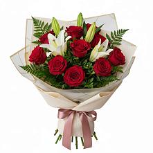 Букет цветов из:  Лилии и Розы в Воскресенском новая Москва