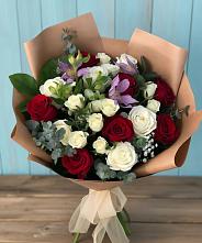 Букет цветов из:  Розы и Альстромерии #REPLACE_PRED# Воскресенском новая Москва