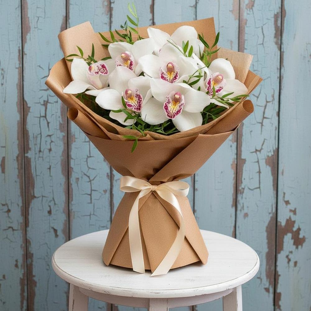 Букет цветов из: Орхидеи и Розы в Воскресенском новая Москва