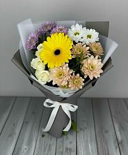 Букет цветов из:  Розы, Герберы и Хризантемы в Воскресенском новая Москва
