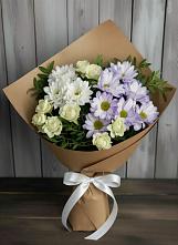 Букет цветов из:  Хризантемы и Розы #REPLACE_PRED# Воскресенском новая Москва