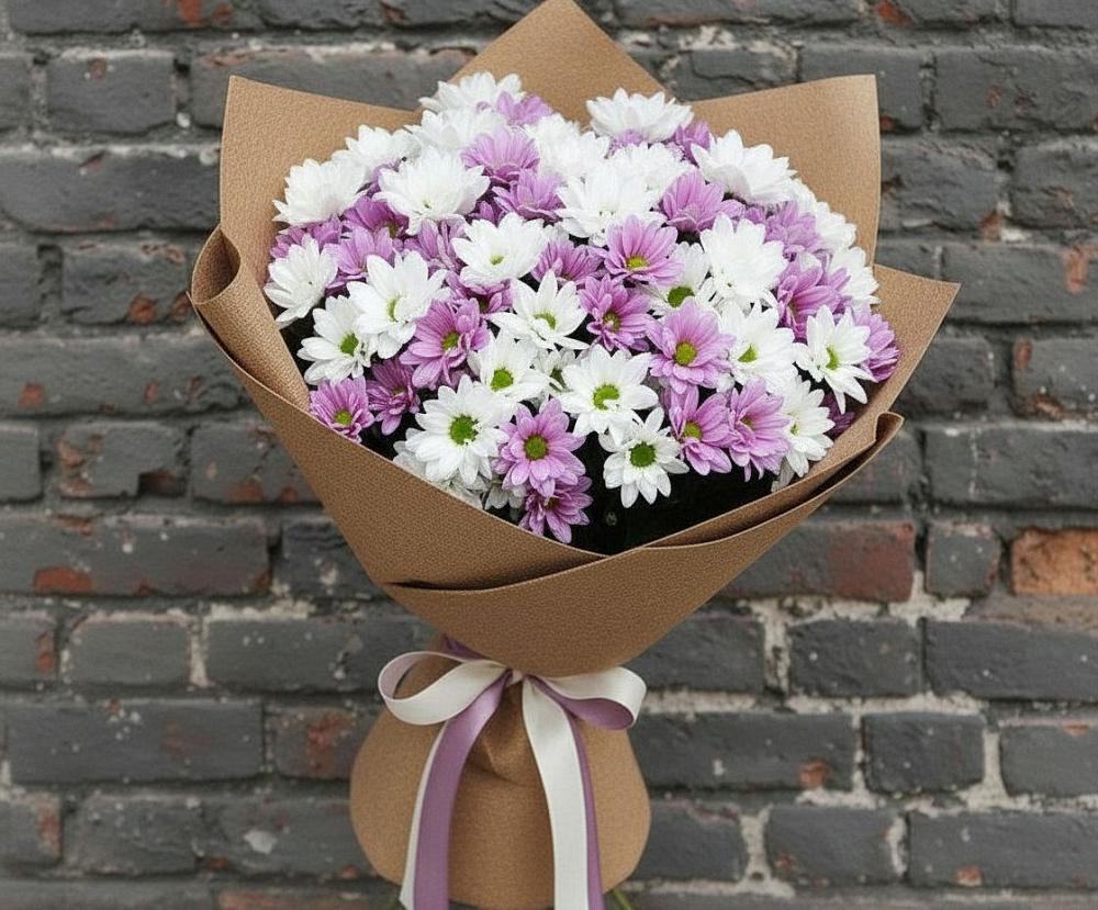 Букет цветов из: Хризантемы в Воскресенском новая Москва