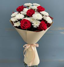 Букет цветов из:  Розы и Хризантемы в Воскресенском новая Москва