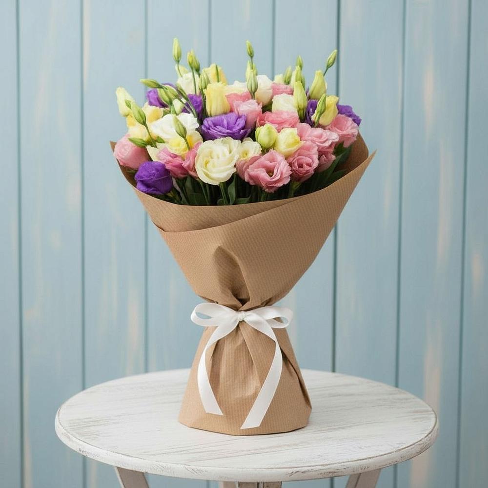 Букет цветов из: Лизиантусы в Воскресенском новая Москва