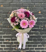 Букет цветов из:  Герберы и Хризантемы #REPLACE_PRED# Воскресенском новая Москва