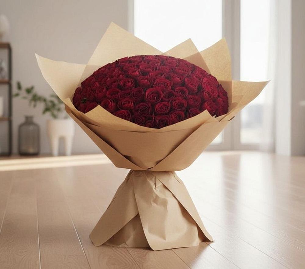 Букет 101 Красная роза в Воскресенском новая Москва