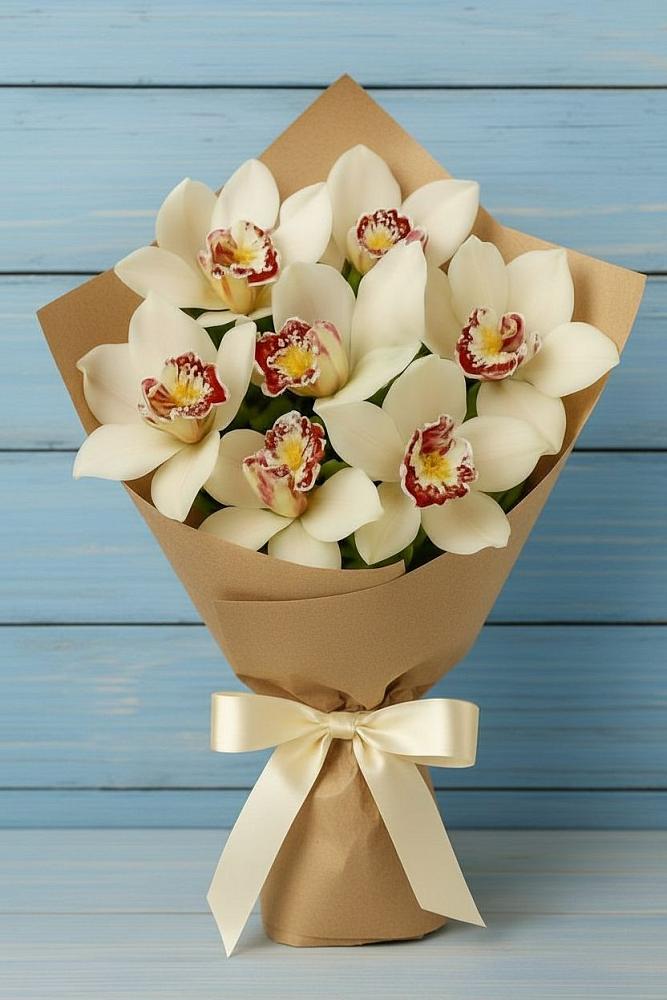 Букет цветов из: Орхидеи и Розы в Воскресенском новая Москва