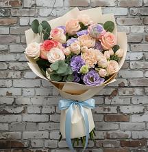 Букет цветов из:  Розы, Лизиантусы и Гвоздики #REPLACE_PRED# Воскресенском новая Москва