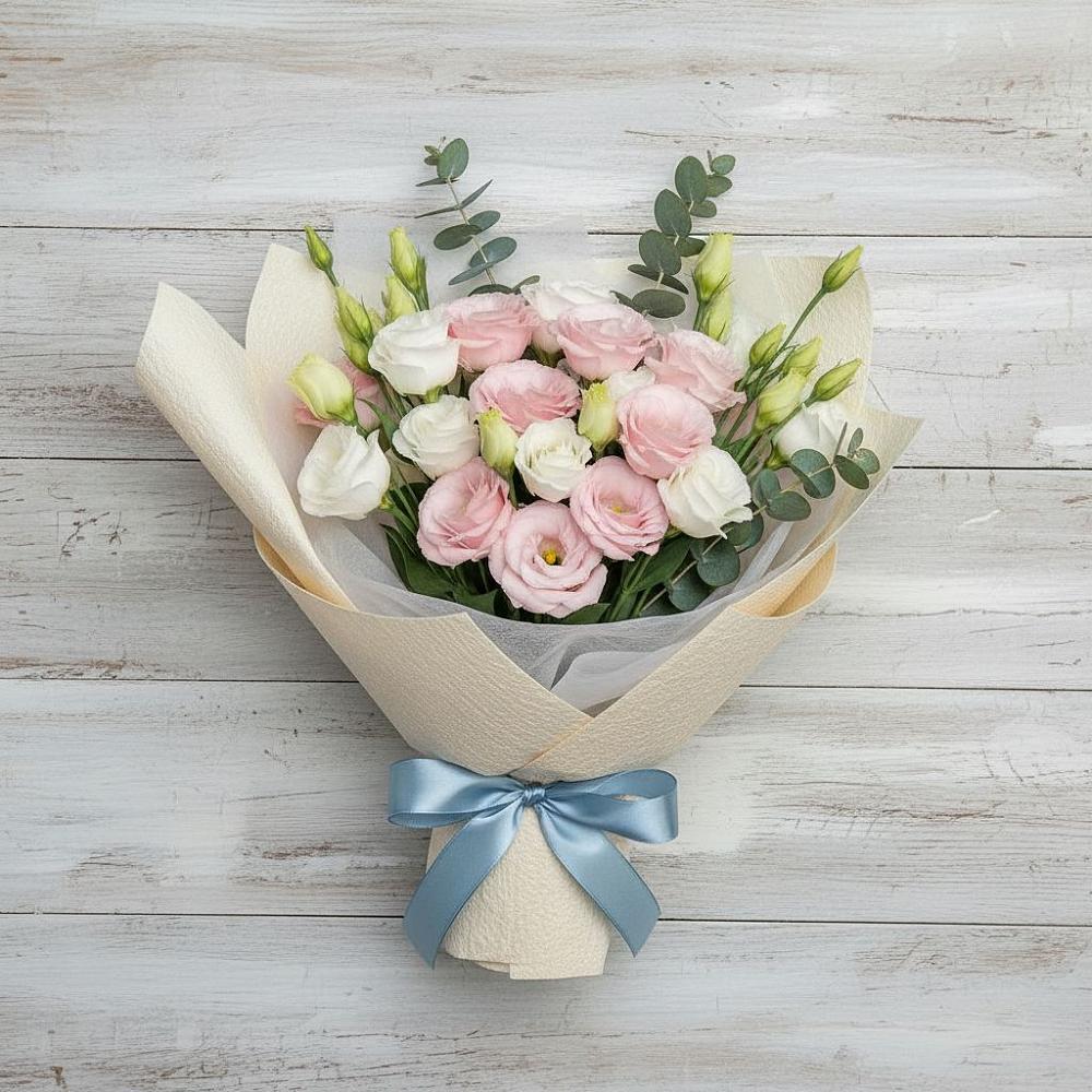 Букет цветов из: Лизиантусы в Воскресенском новая Москва